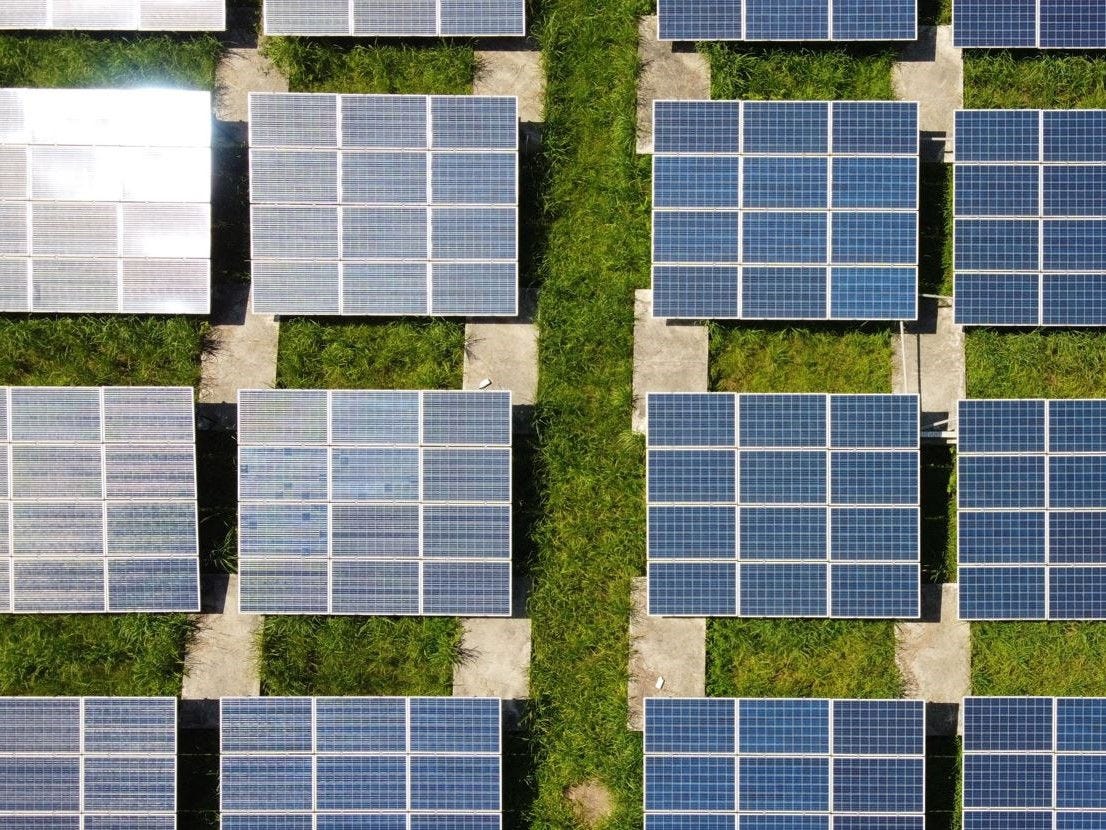 A picture containing solar panels