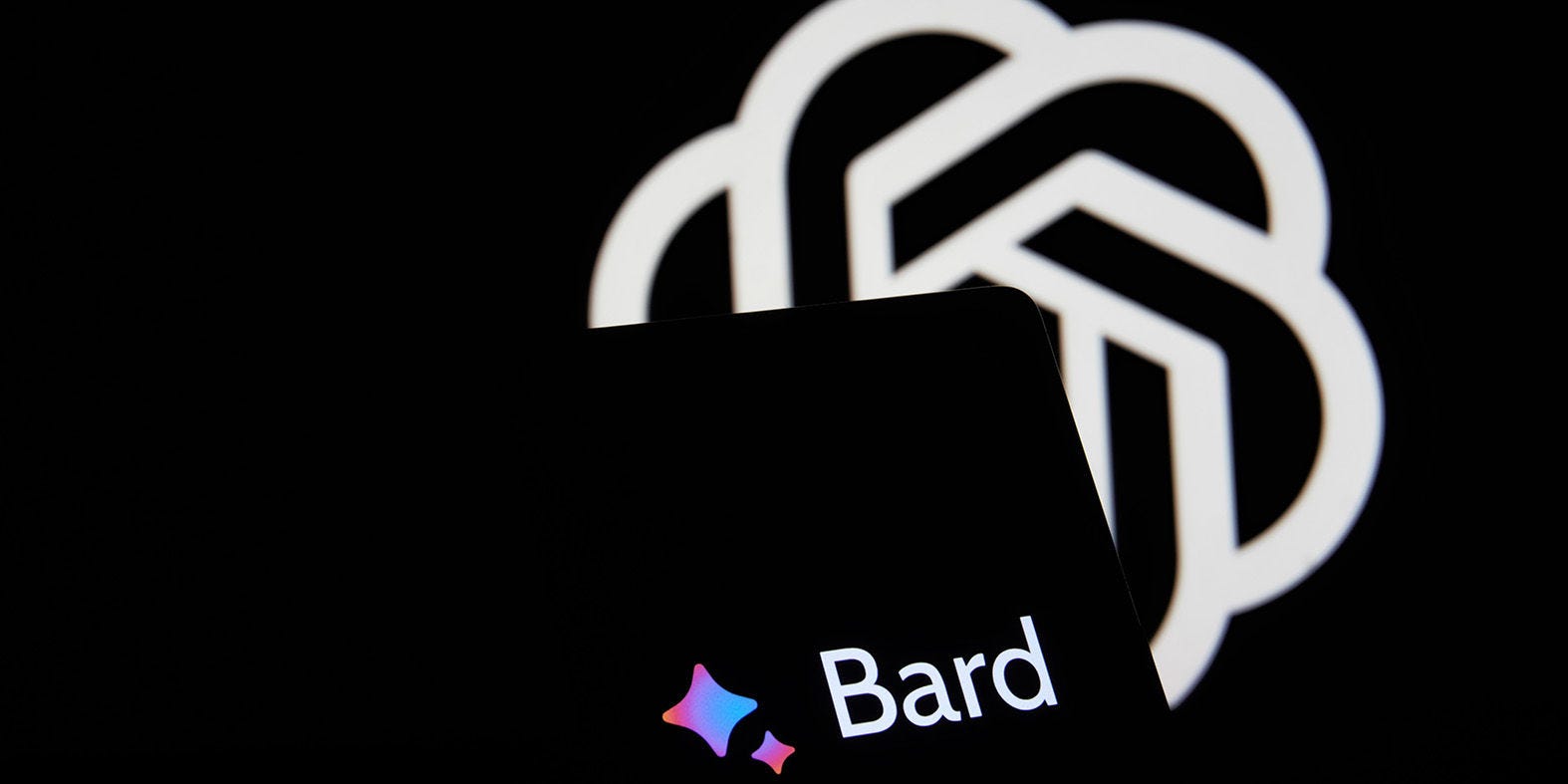 GPT and Bard logo on a black background